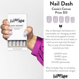 Cassie’s Canvas Red Aspen Nail Dashes NIB